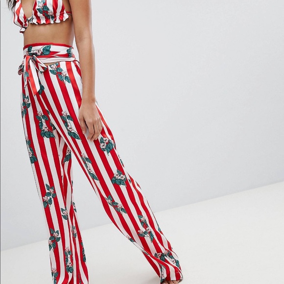 Floral wide leg trouser w/ bralette - Picture 2 of 4